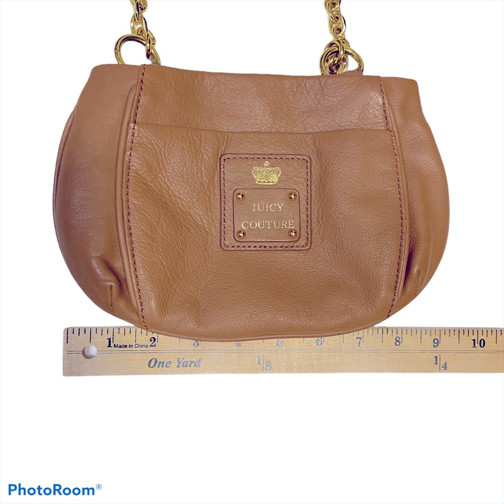 Juicy Couture EUC Tan Leather Crossbody Chain Bag - Picture 7 of 8